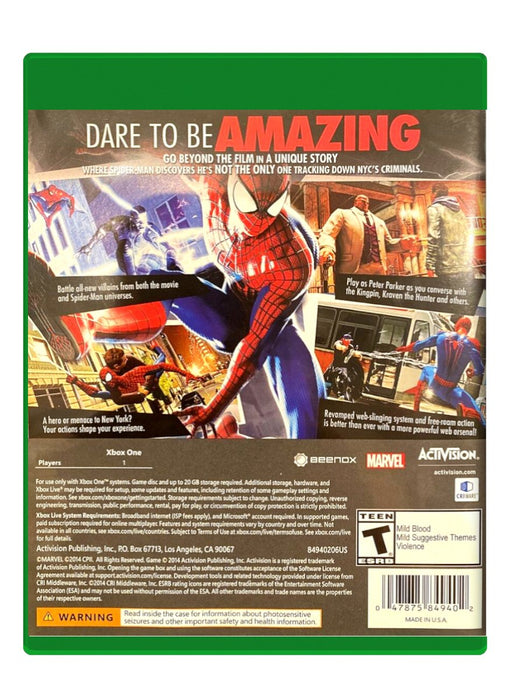 XB1 Amazing Spiderman 2